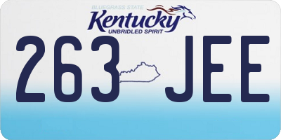 KY license plate 263JEE