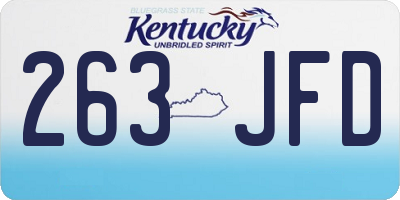 KY license plate 263JFD
