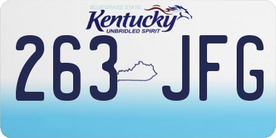 KY license plate 263JFG