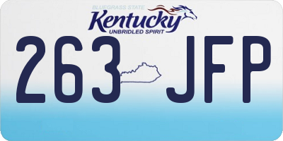 KY license plate 263JFP