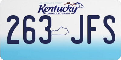 KY license plate 263JFS