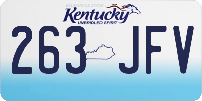 KY license plate 263JFV