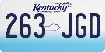 KY license plate 263JGD