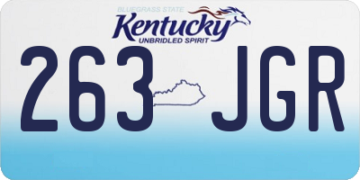 KY license plate 263JGR