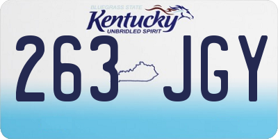 KY license plate 263JGY