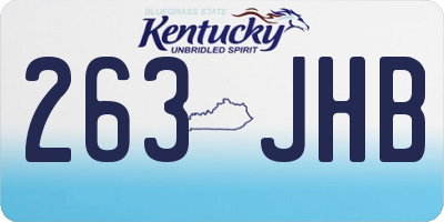 KY license plate 263JHB