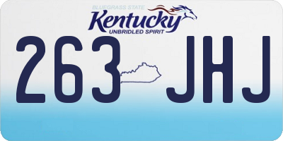 KY license plate 263JHJ
