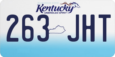 KY license plate 263JHT