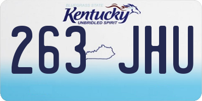 KY license plate 263JHU