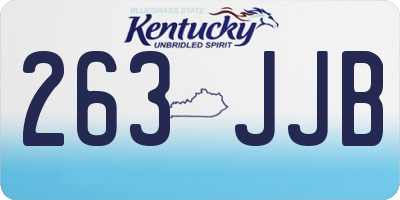 KY license plate 263JJB