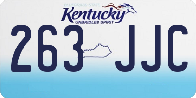 KY license plate 263JJC
