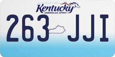KY license plate 263JJI