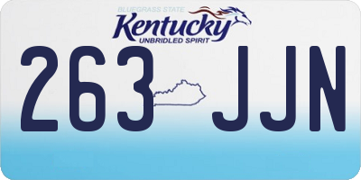 KY license plate 263JJN