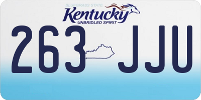 KY license plate 263JJU