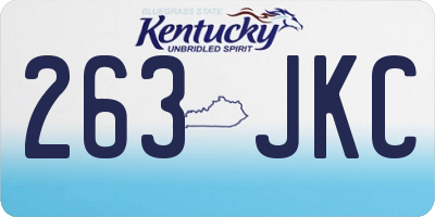 KY license plate 263JKC