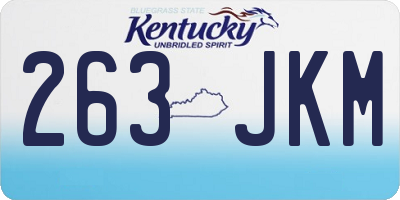 KY license plate 263JKM