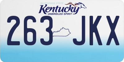 KY license plate 263JKX