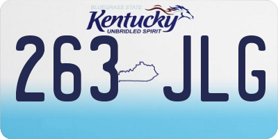 KY license plate 263JLG