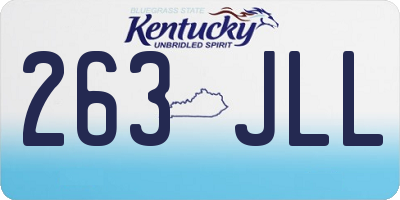 KY license plate 263JLL