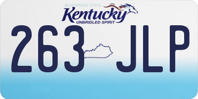 KY license plate 263JLP