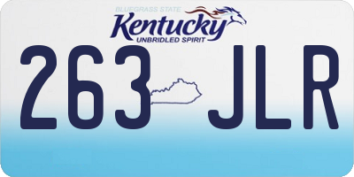 KY license plate 263JLR