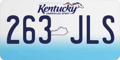 KY license plate 263JLS
