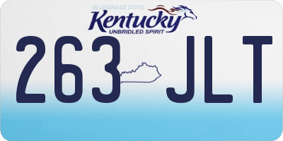 KY license plate 263JLT