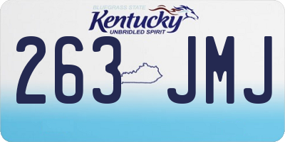 KY license plate 263JMJ