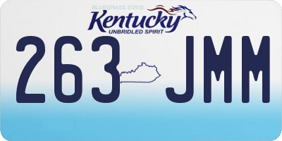 KY license plate 263JMM