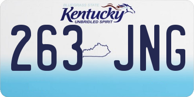 KY license plate 263JNG