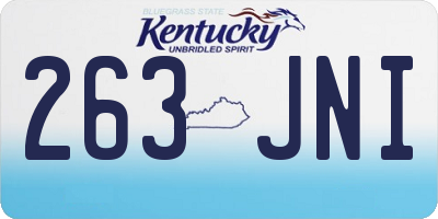 KY license plate 263JNI