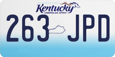 KY license plate 263JPD