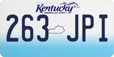 KY license plate 263JPI