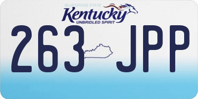 KY license plate 263JPP