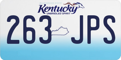 KY license plate 263JPS