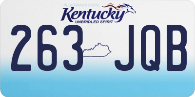 KY license plate 263JQB