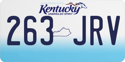 KY license plate 263JRV