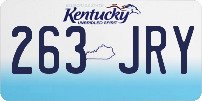 KY license plate 263JRY