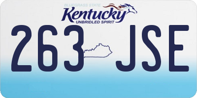 KY license plate 263JSE