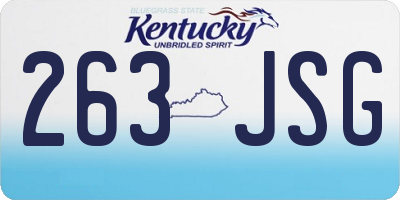 KY license plate 263JSG