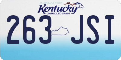 KY license plate 263JSI