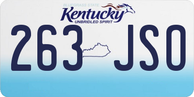 KY license plate 263JSO