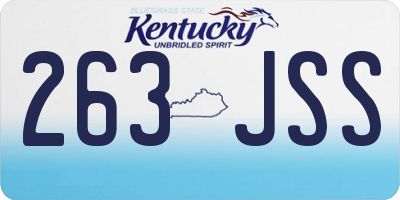 KY license plate 263JSS