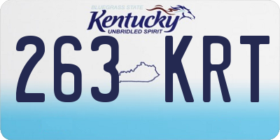 KY license plate 263KRT