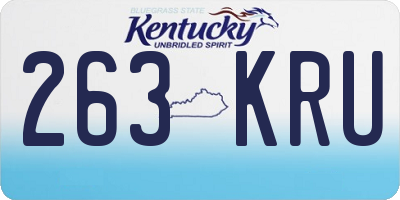 KY license plate 263KRU