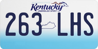 KY license plate 263LHS