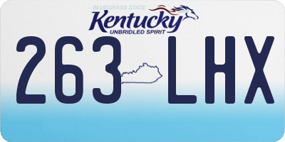 KY license plate 263LHX