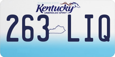 KY license plate 263LIQ
