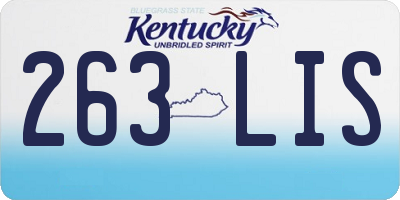 KY license plate 263LIS