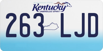 KY license plate 263LJD